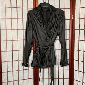 Elegant Elie Tahari Belted Jacket - Large